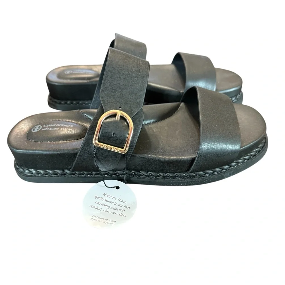 Giani Bernini Giana Black Sandal No Lid size 6